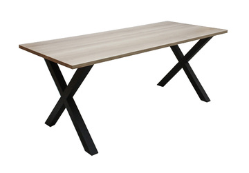 Table rectangulaire Chêne blanchi et wengé noir 70000