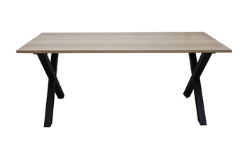 Table rectangulaire Chêne blanchi et wengé noir 70000