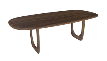 Table ovale Noyer naturel U1838PUNN