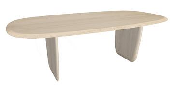 Table ovale Chêne blanchi U1838CB